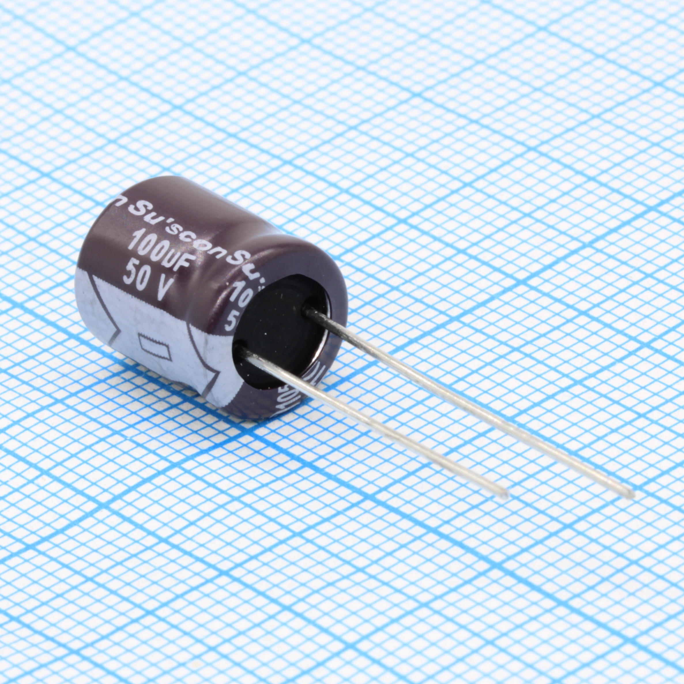 MF050M101G13PKKKS00R - Конденсатор алюминиевый электролитический 100мкФ 50В ±20% (10х13мм) радиальный 5мм 0.12Ом 760мА 5000час 105°C россыпь