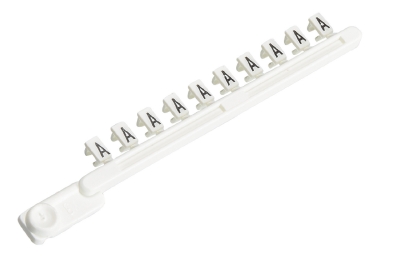 Шильдик 9704 A/AG B - Гребенка составных шильдиков, 10 шильдиков, нанесенные знаки: A,A, ... ,A