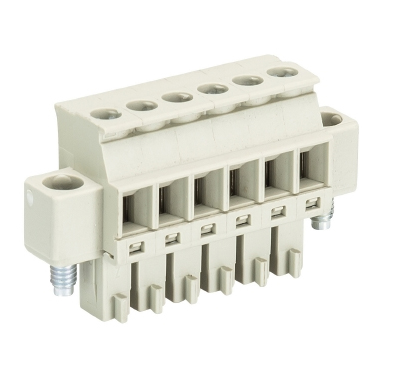 Розетка Wiecon 8813 B / 3 VL OB - Розеточный разъем, прямой, на кабель, шаг 3,81 мм, 6 полюсов, номинальное сечение: 1,5 мм кв., винтовая фиксация провода, 250V, 8А, без маркировки, цвет: серый, серия 8813 B VL