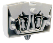 Клемма MINI UJ5-2.5WN - Мини клемма, тип фиксации провода: пружинный, номинальное сечение: 2,5 мм кв., 24A, 800V, ширина: 6 мм, цвет: серый, тип монтажа: якорный