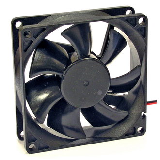 RQD 8025HS 12VDC - Вентилятор 12В 80x80х25мм, 3600 об/мин., 66.3м3/час, 29.5дБ, подшипник скольжения, тип вывода - провод