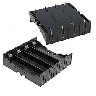 BATTERY HOLDER FOR LI-ION 4X18650 - Батарейный отсек с захватом для Li-ion 4X18650, открытый