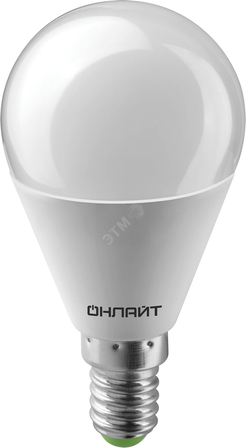 Лампа светодиодная LED 10вт Е14 белый матовый шар 21218