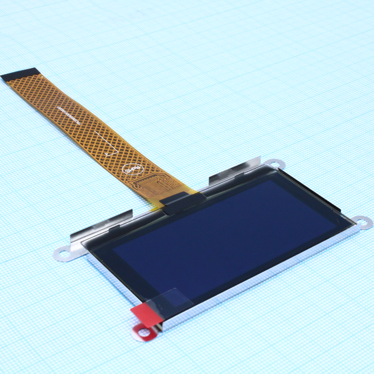 WEF012864QWPP3N00000 - OLED 2.7" графический с рамкой, 128x64, COG, белый, 89,7 х 47,2 мм, интерфейс 6800, 8080, SPI, I2C, -40...+80 С