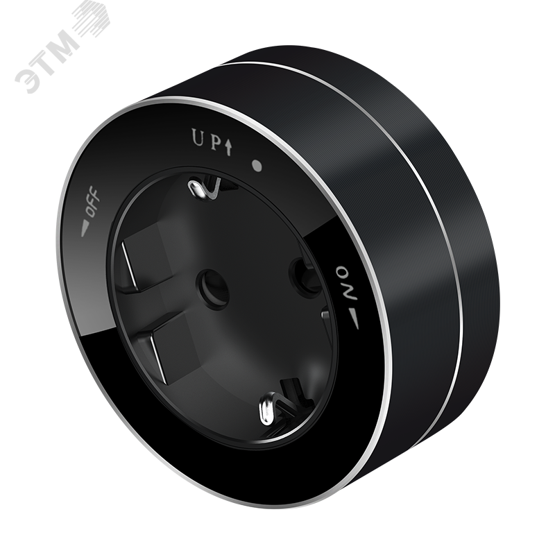 MultiTrack Розетка 2К+З круглая 16А/250В Антрацит MTK13001B