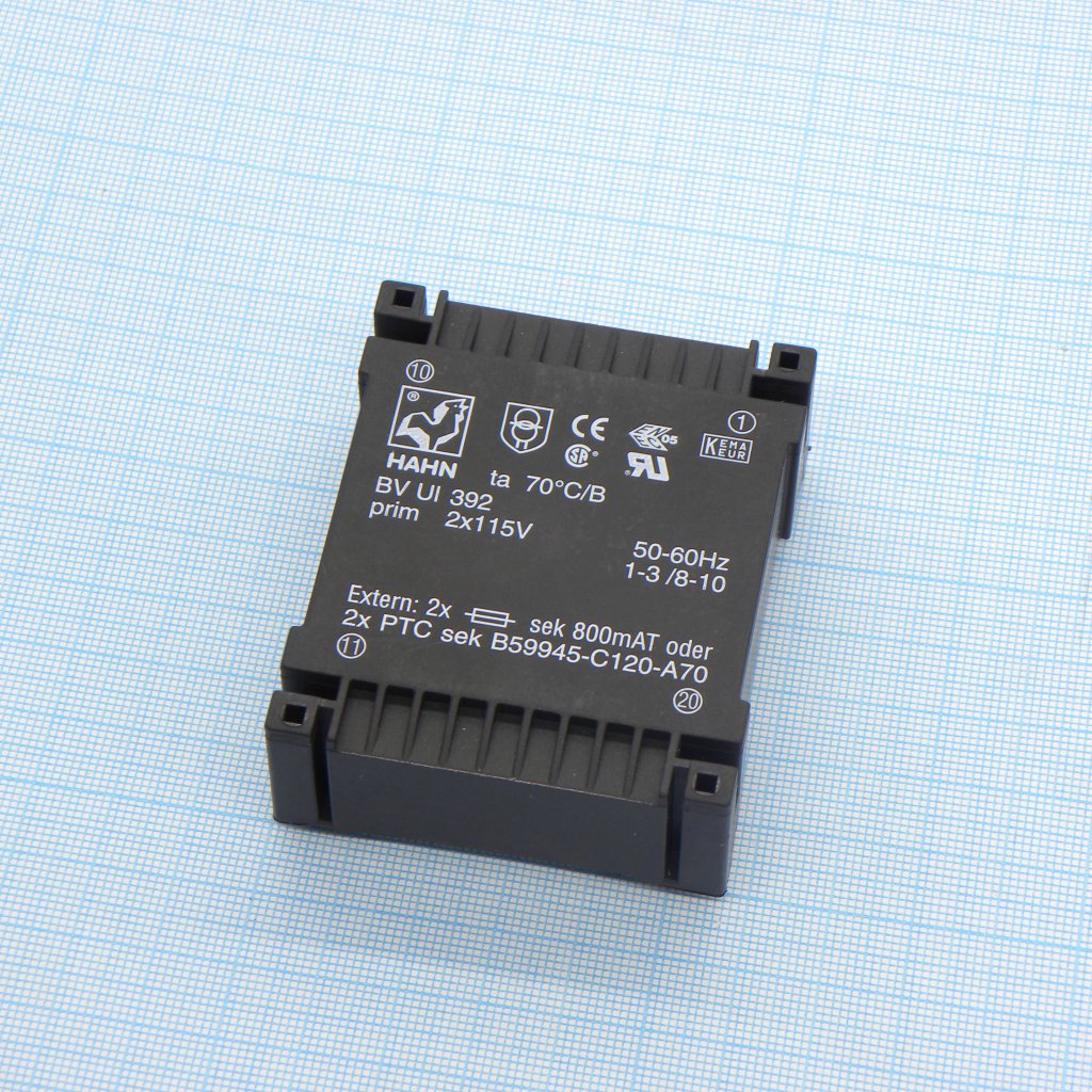 BV UI 392 0093 - Трансформатор питания 10ВА 2*115В, 2*12В, 2*416мА, ta 70 C/B
