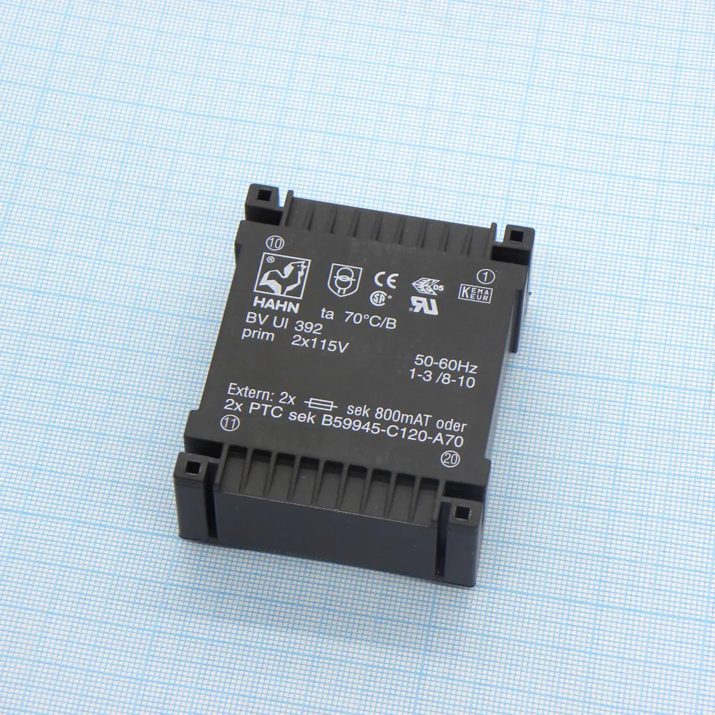 BV UI 392 0093 - Трансформатор питания 10ВА 2*115В, 2*12В, 2*416мА, ta 70 C/B