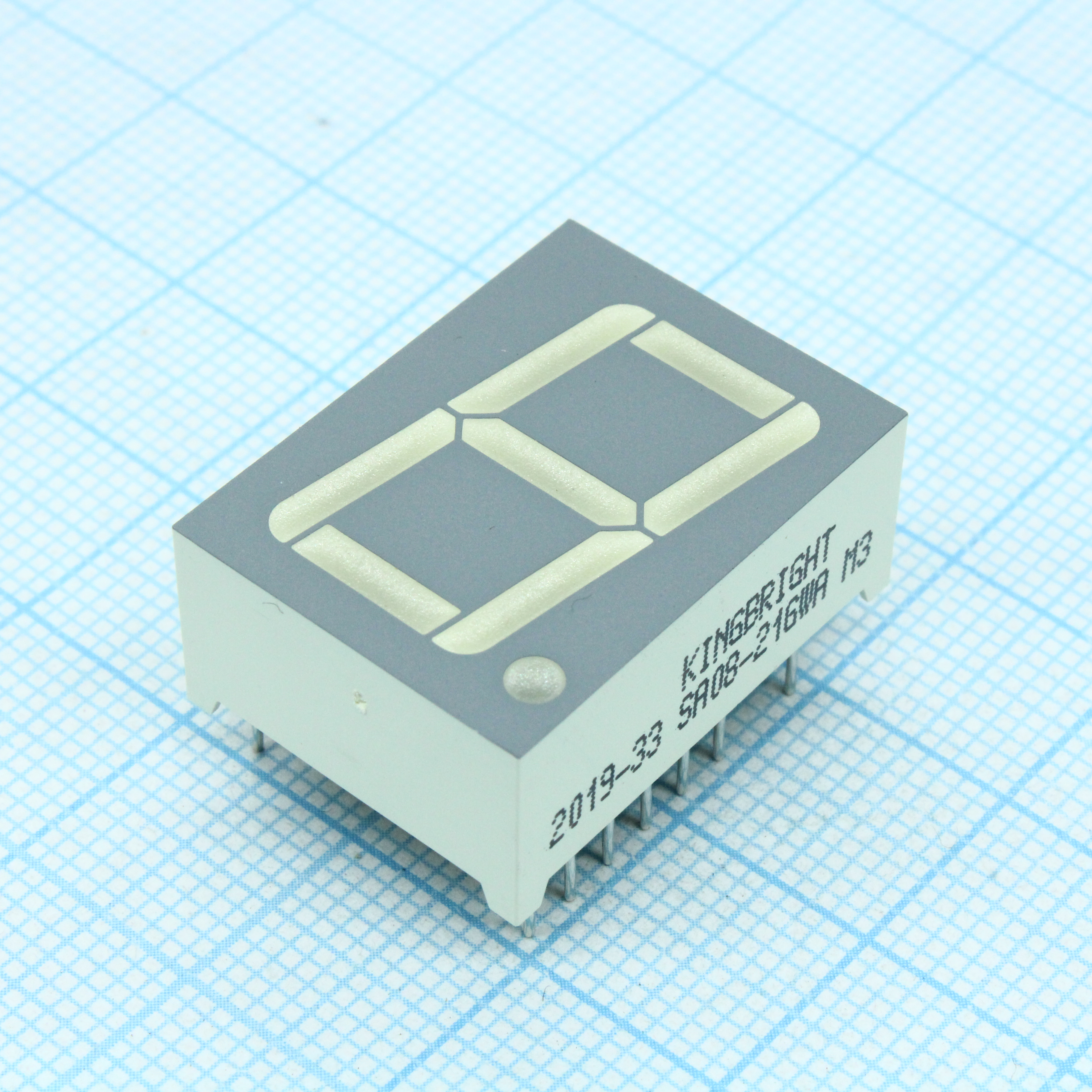SA08-21GWA - 1 разрядный индикатор 20,32мм/зеленый/568нм/3-10.5мкд/ОА