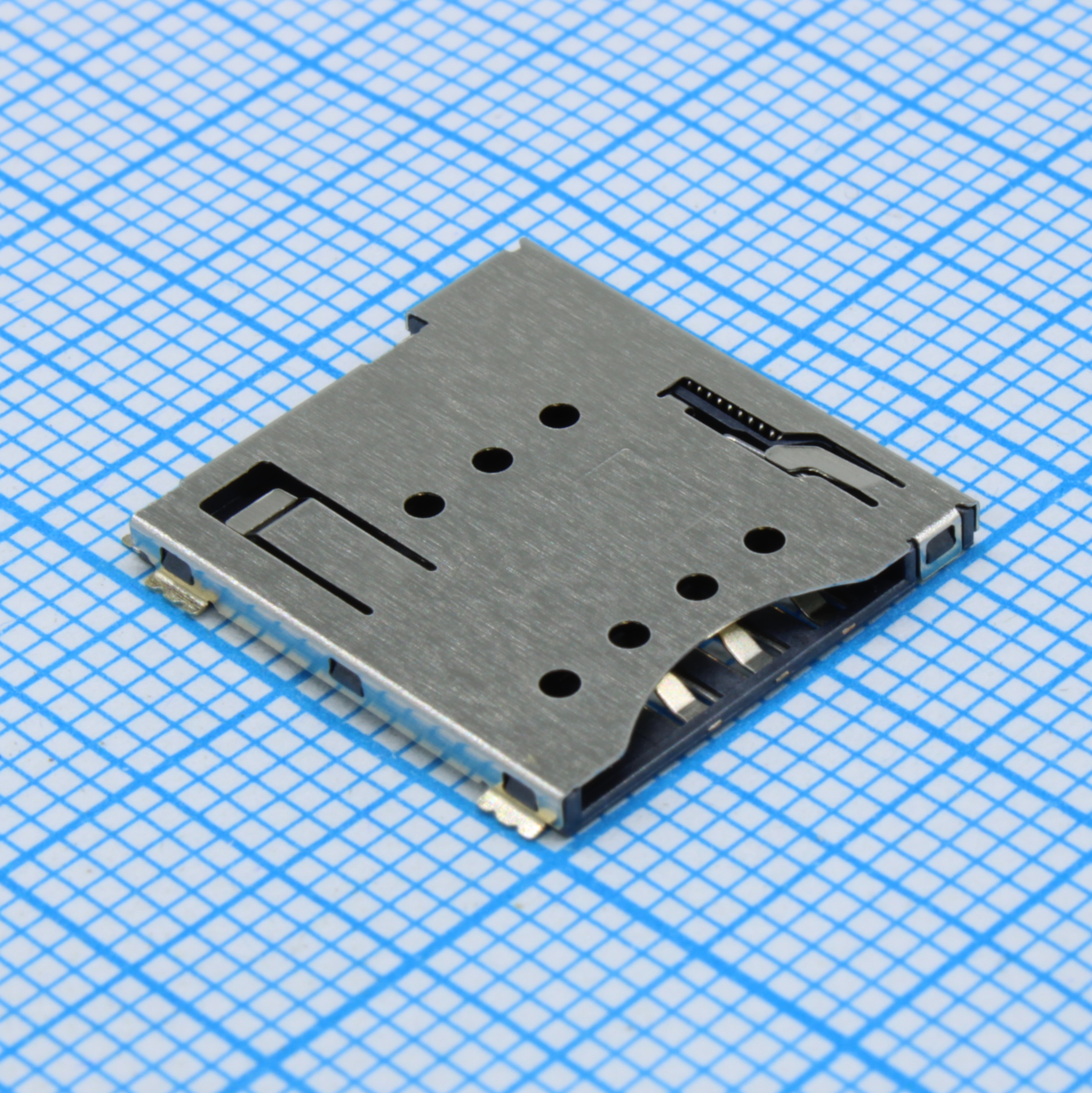 L-KLS1-SIM-090-(6+1)P-H1.5-R - Разъем микро SIM карты 6 контактов высота 1.5мм