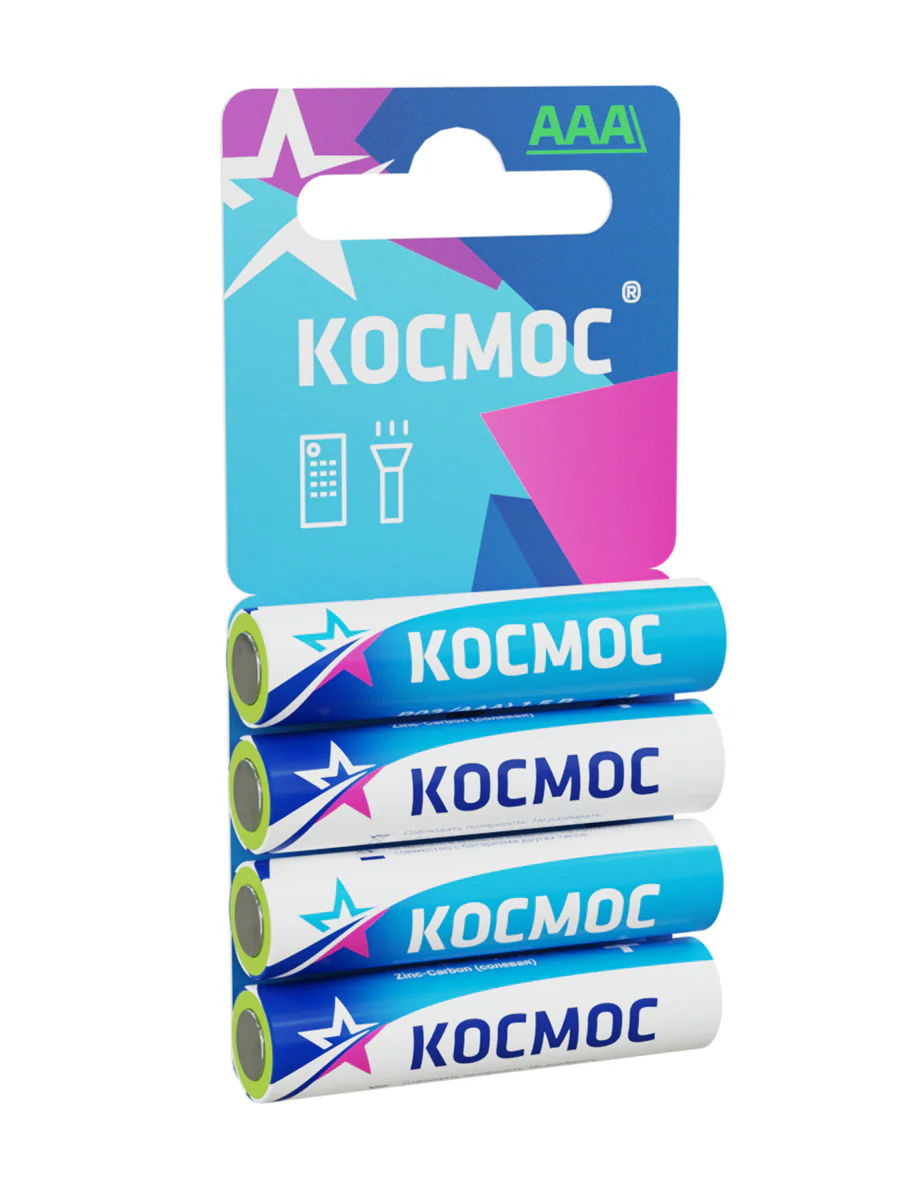 Батарейка R03 (ААА) 1.5V Zinc carbon 4BL в шринке