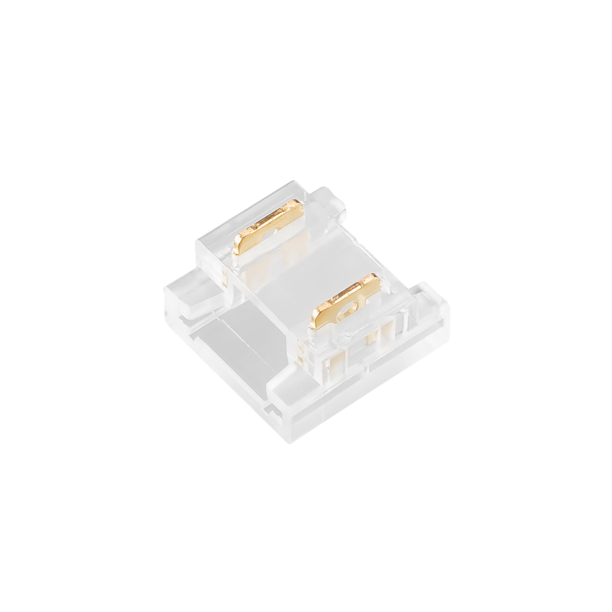 Коннектор COB-MONO-10mm-2pin-STS 046944 - Одиночный коннектор для подключения питания к открытым светодиодным одноцветным лентам COB шириной 10 мм. Материал - прозрачный пластик. Обеспечивает соединение без видимых разрывов. Максимальный допустимый ток 3 