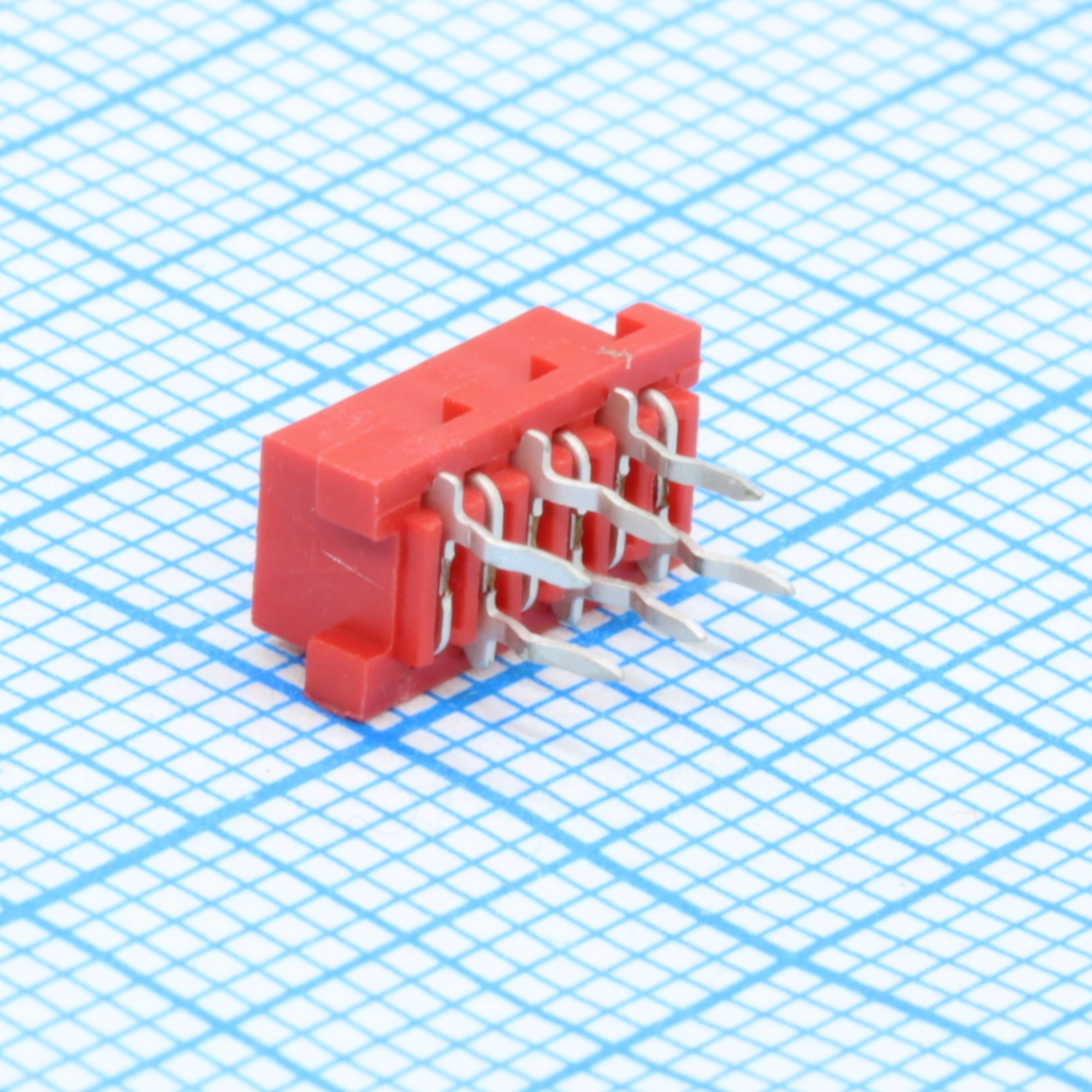 DS1015-04-06R6XB - Розетка на плату IDC Micro Match 6 контактов, шаг 2.54мм, 250В 1.2А, монтаж в отверстия