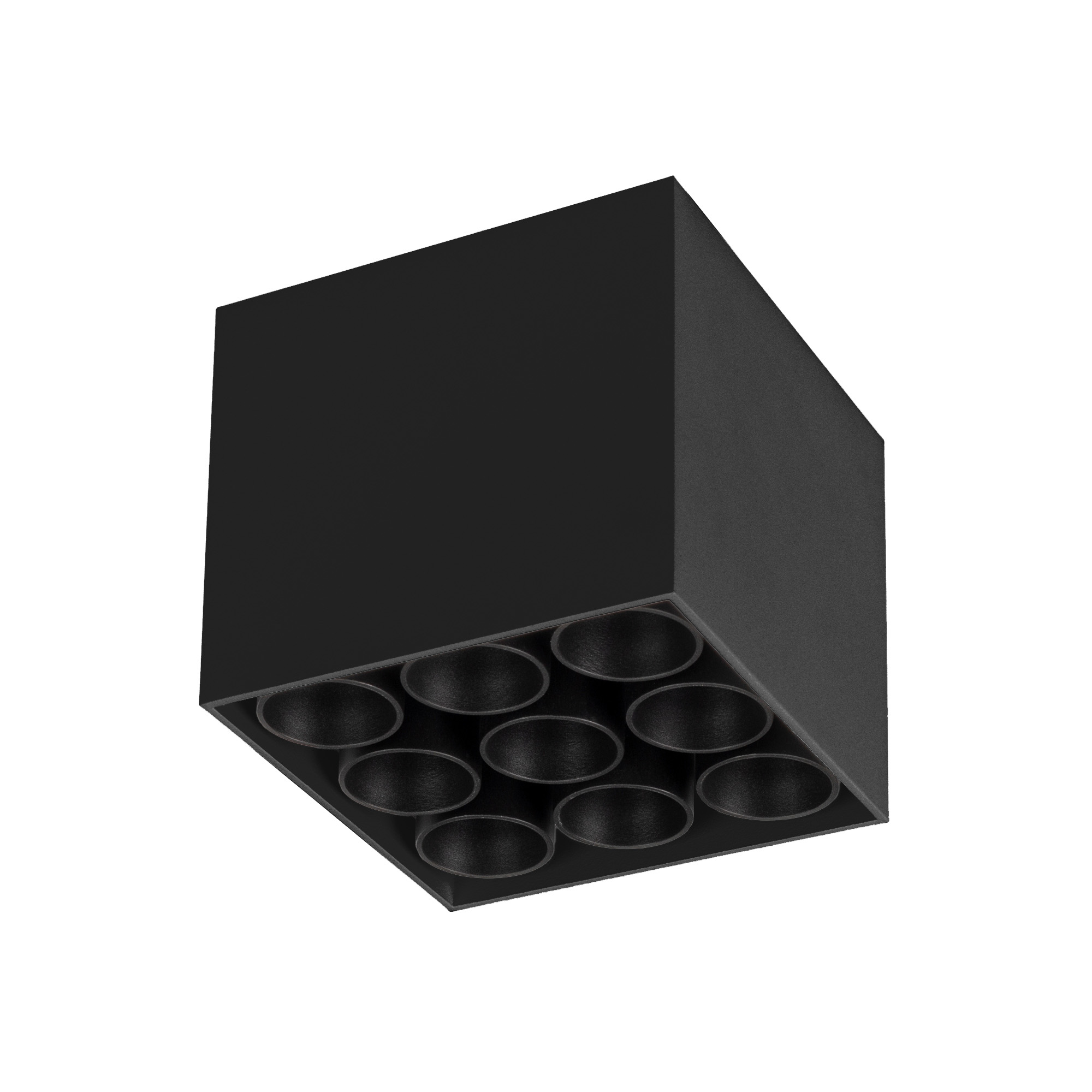 Светильник SP-ORIENT-SURFACE-TC-S95x95-20W Warm3000 (BK, 30 deg, 230V) 031866 - Накладной интерьерный светильник. Мощность 20 Вт, св. поток 1431 лм, 68 лм/Вт, теплый 3000 K, CRI>98, угол 30°, напряжение питания 230 В. Черный квадратный корпус из алюминия,