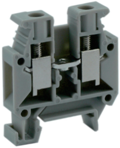 Клемма MINI UKJ-4M - Мини клемма, тип фиксации провода: винтовой, номинальное сечение: 4 мм кв., 41A, 500V, ширина: 6,2 мм, цвет: серый, тип монтажа: DIN 15
