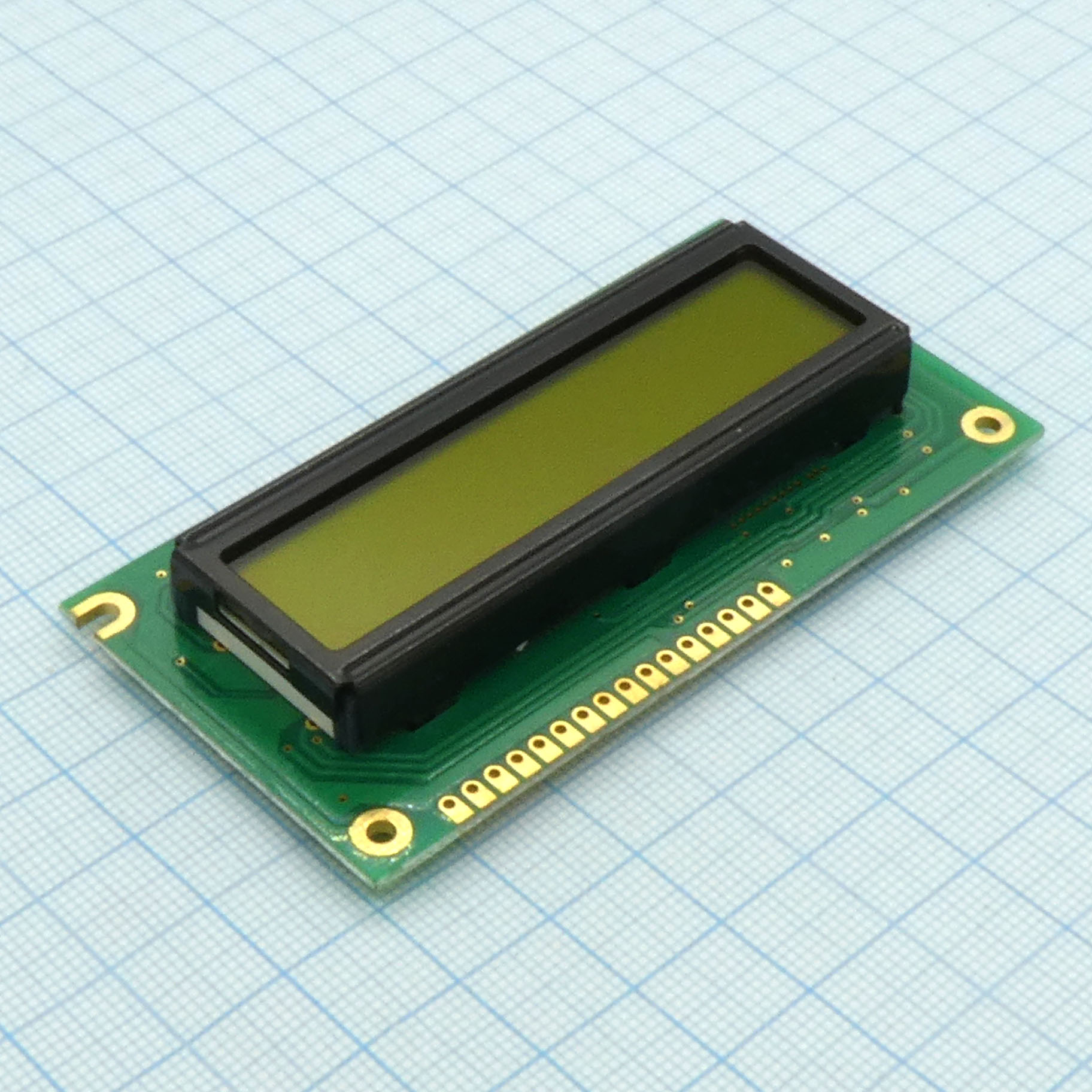 WH1602A-YYK-CTK# - ЖКИ знакосинтезирующий 16 x 2, STN Желто-зеленый Позитивный/прозрачно-отражающий светодиодная подсветка желто-зеленая размеры 84x44 мм, видимая область 66x16 мм, -20...70°C