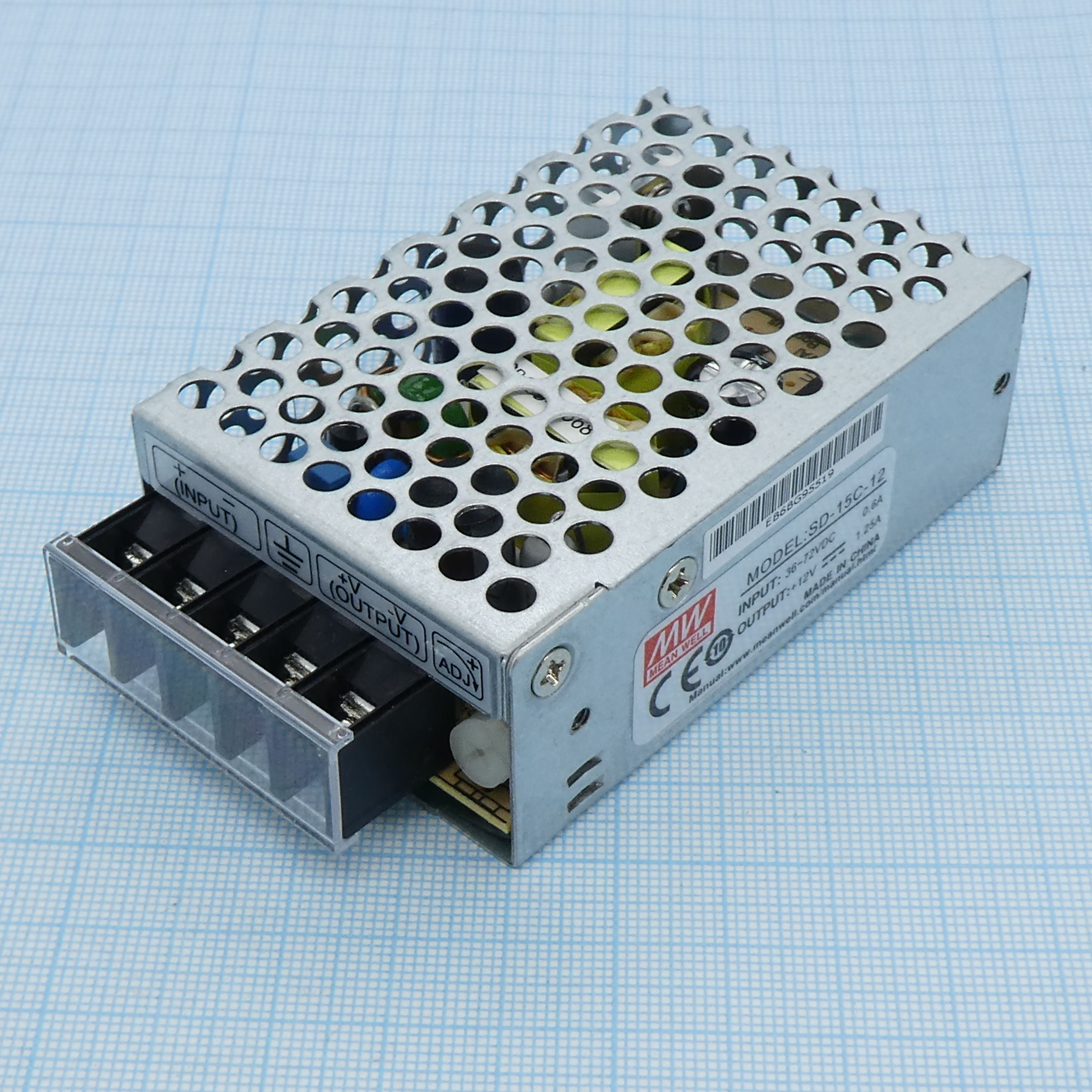 SD-15C-12 - DC-DC, 15Вт, Uвх=36 - 72B DC, выход 12B/1,25A, изоляция 3000B DC, в кожухе 79x51x28мм, -10...+60°C