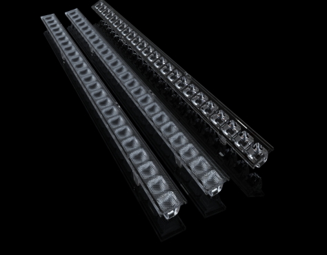 ASL280D15H24LEDA25G - Линейная линза для светодиодов 2835/3030/5630, эфф=88,5%, Asymmetric 25°, 280x15,5mm H:10,2mm, PMMA