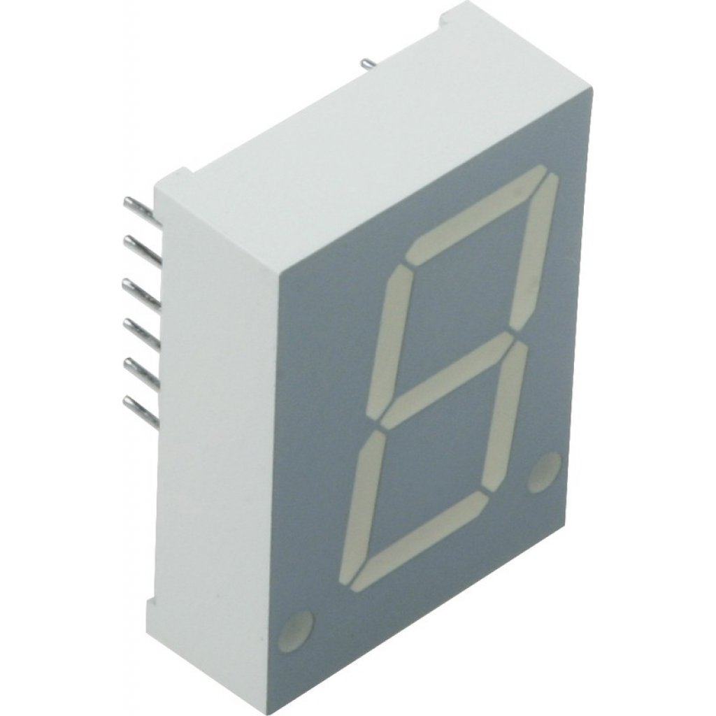 SA08-11EWA - 1 разрядный индикатор 20,32мм/красный/625нм/1.9-6.4мкд/ОА