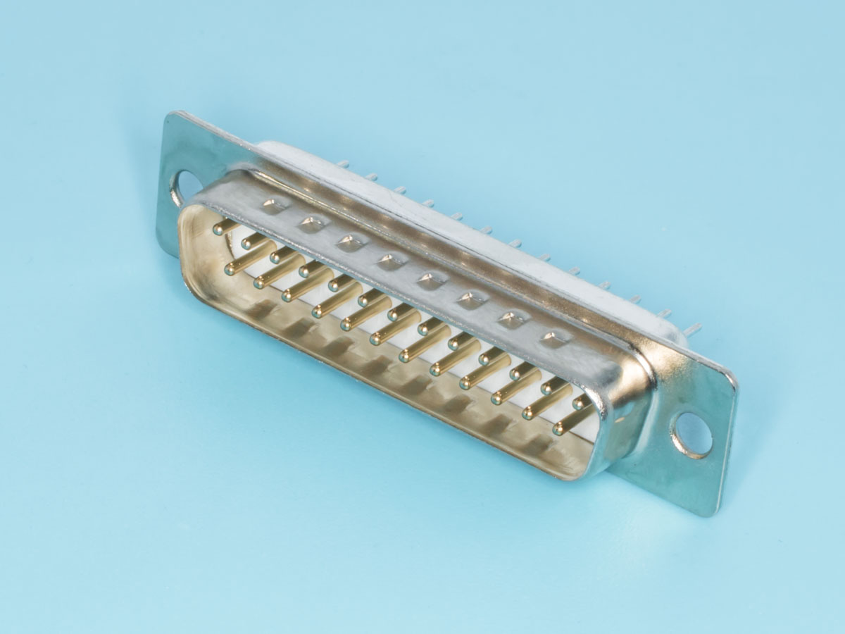 DBB-25M - Разъем 25 контактов, вилка на плату, вертикальный