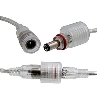 WATERPROOF PAIR DC5.5MM - Штекер+гнездо питания - комплект герметичных разъемов 5.5*2.1 Waterproof pair