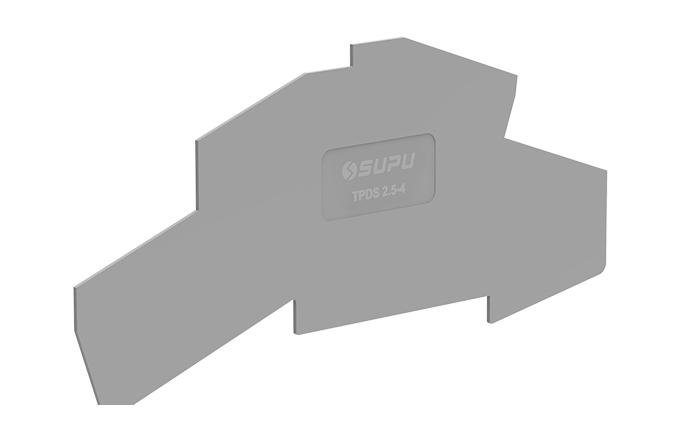 Торцевая крышка TPDS2.5-4-GY-EC - Торцевая крышка для клемм TPDS-2.5-4..., цвет: серый