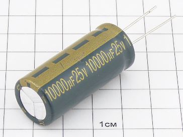 Конденсатор 10000мкФ 25В 18x42 105°C