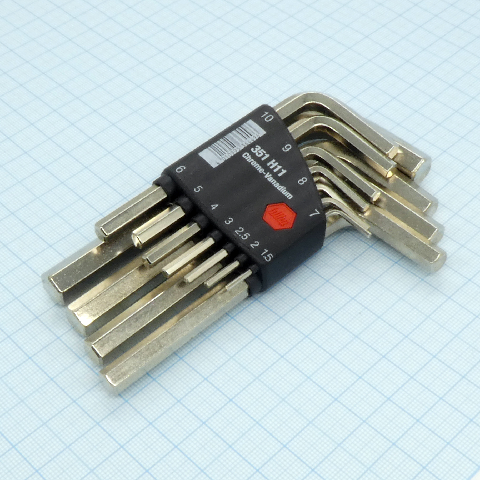 Набор шестигранников 351 H11 - Набор одиннадцать Г-образных ключей для винтов и болтов с внутренним шестигранником