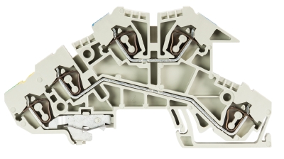 Клемма этажн. WKIF 2.5 N-D-SL - Этажная клемма, N-D-SL, тип фиксации провода: пружинный, номинальное сечение: 2,5 мм кв., 24A, 400V, ширина: 5 мм, цвет: серый, тип монтажа: DIN 35
