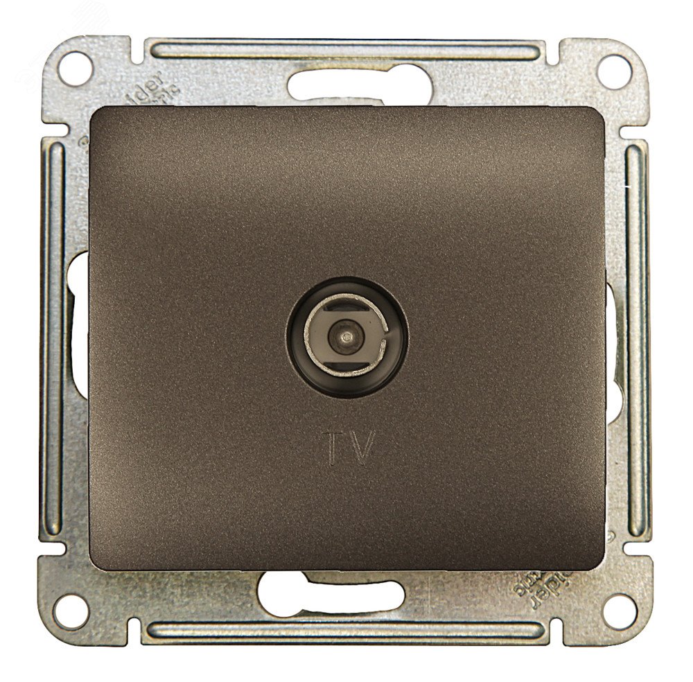 GLOSSA TV розетка проходная 4DB графит GSL001392