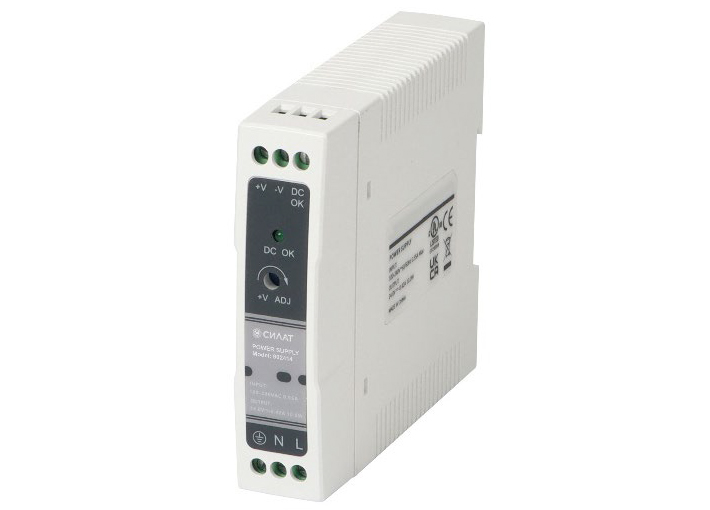 Источник питания 15 V DC/0,67 A, 902415 - Источник питания, однофазный, 15VDC / 0,67A, 10W, диапазон входн. напр.: 90 - 264VAC / 127 - 370VDC; габариты (мм): 100х92х23, монтаж: на DIN рейку