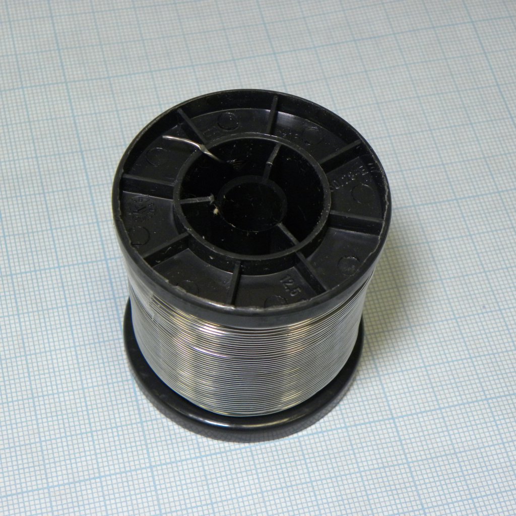 Припой Sn63Pb37 ELR  0.75мм 250гр - Припой трубчатый оловянно-свинцовый ПОС63, флюс 1% ELR безгалогенный органический (ROL0) в катушке