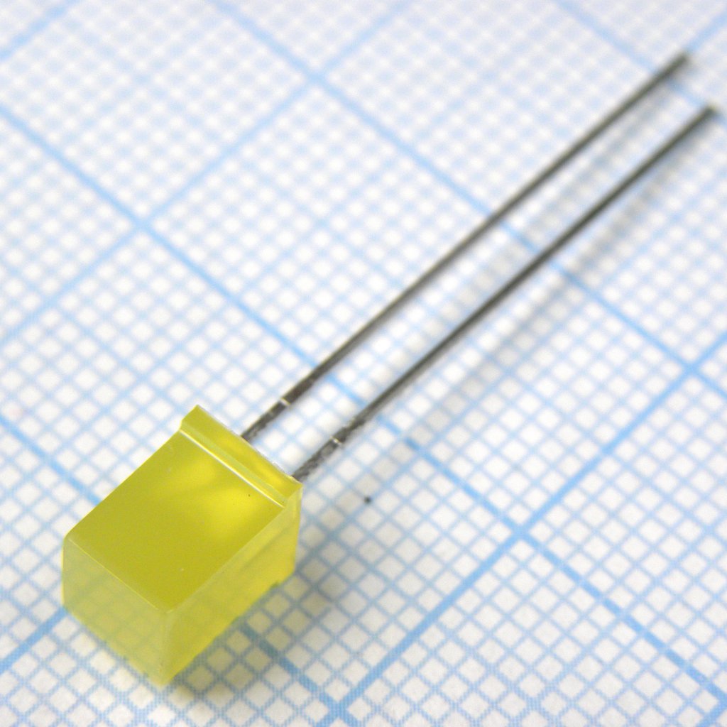 L-503YDT - Светодиод 5х5мм/желтый/588нм/1-3мкд/110°