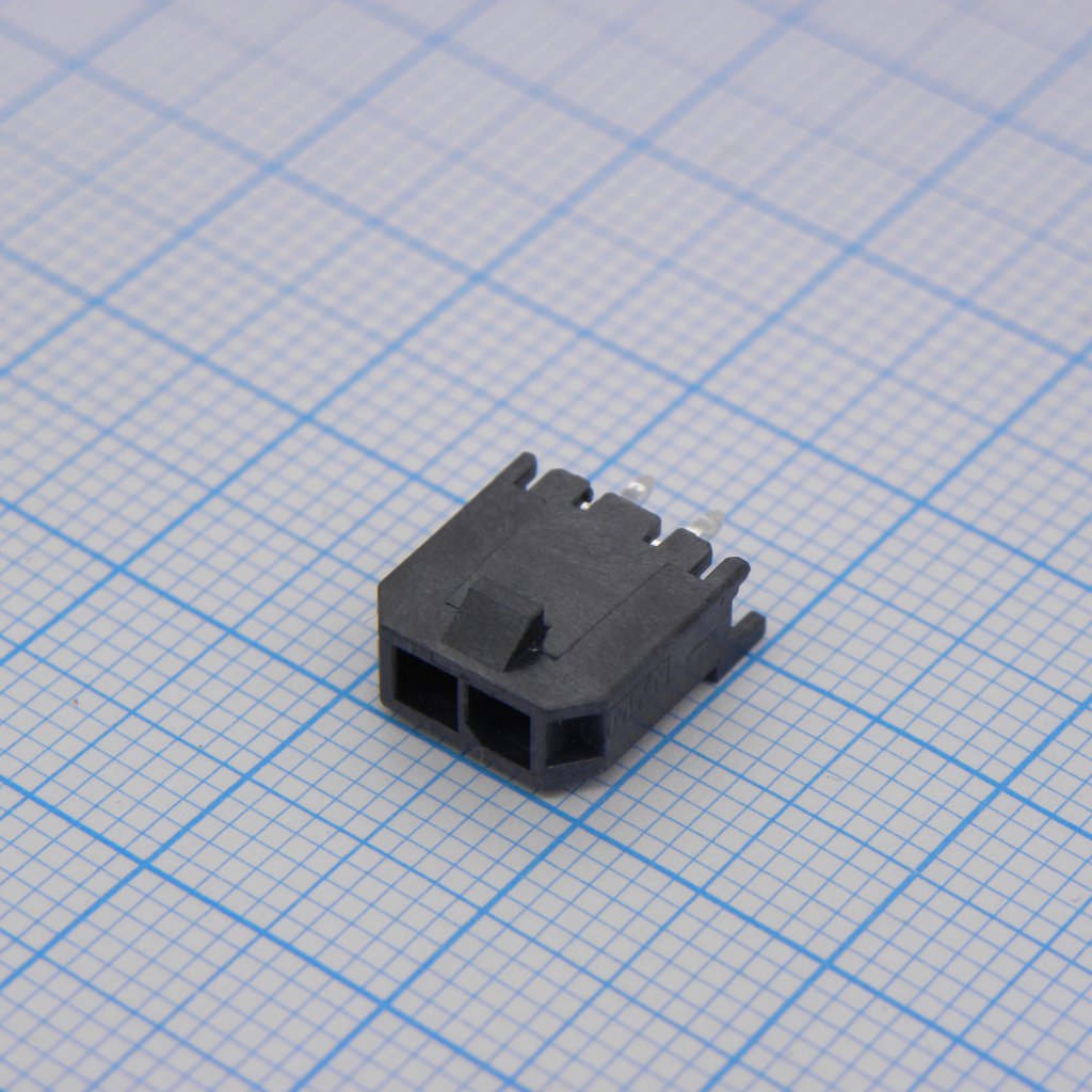 436500215 - Разъем типа провод-плата, 3 мм, 2 контакт(-ов), Штыревой Разъем, Серия Micro-Fit 3.0