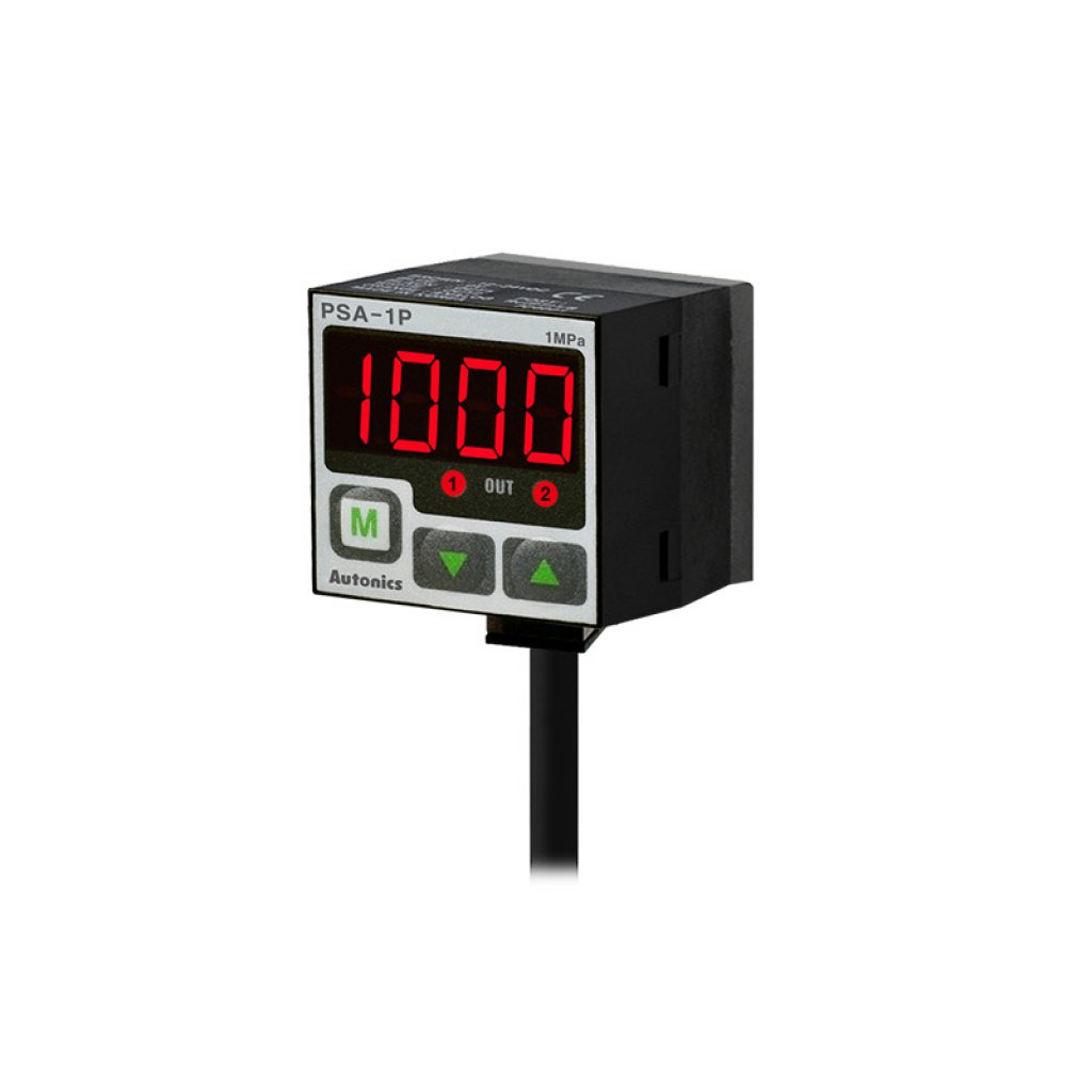 PSA-1P-RC1/8 - Датчики давления газов с дисплеем , 30х30х39мм, выходы - 1 дискретный и 1 аналоговый