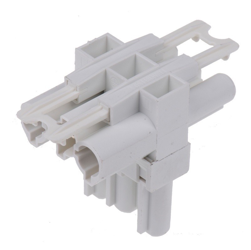 Разветвитель GST 18i3V 2P1 T V WS - Распределительное устройство, 1 вход / 2 выхода, тип: T, 3 полюса, серия gesis GST18i3, номинальное напряжение: 250V, номинальный ток: 20А, цвет: белый