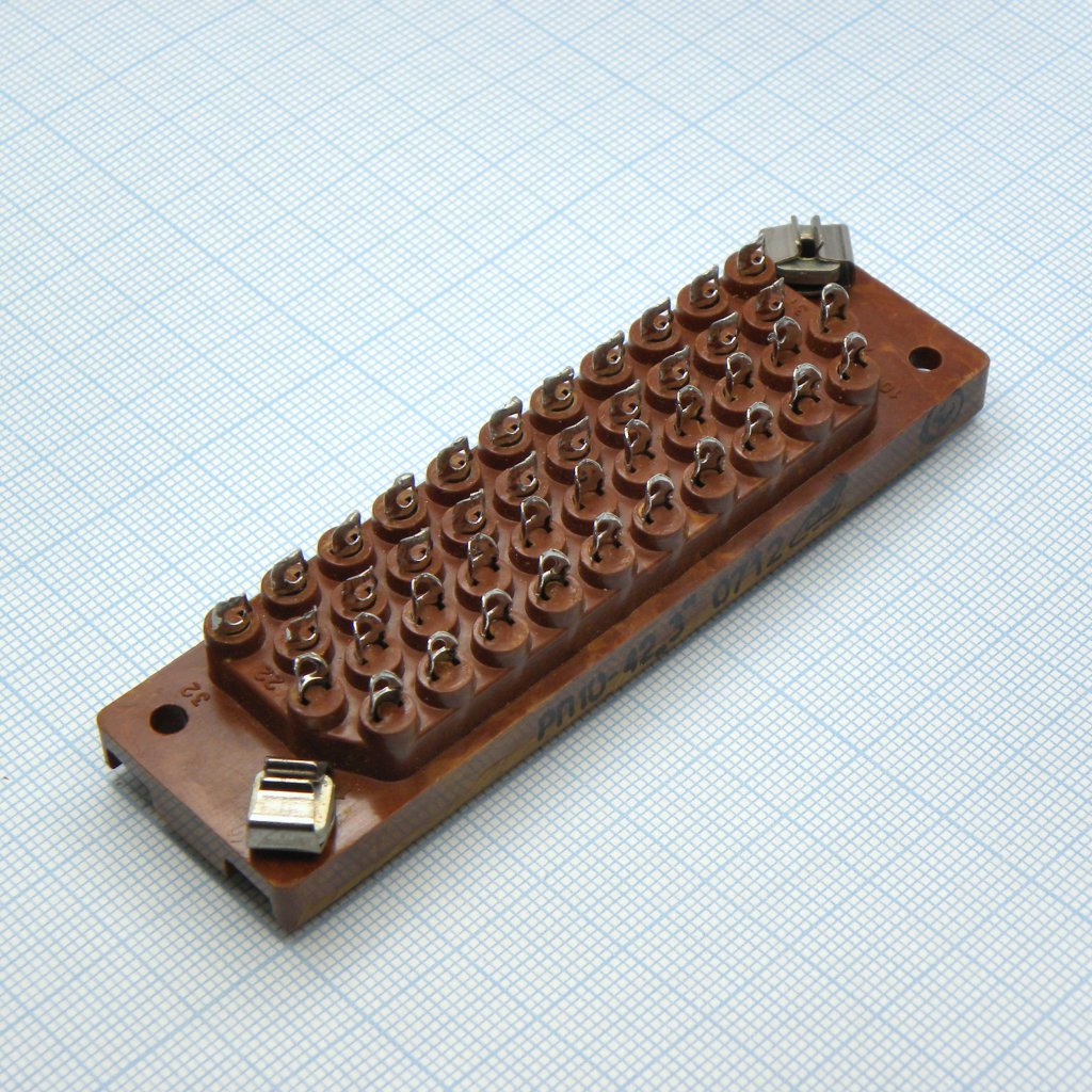 РП10-42 З розетка - Соединитель  низкочастотный, прямоугольный, внутреннего монтажа