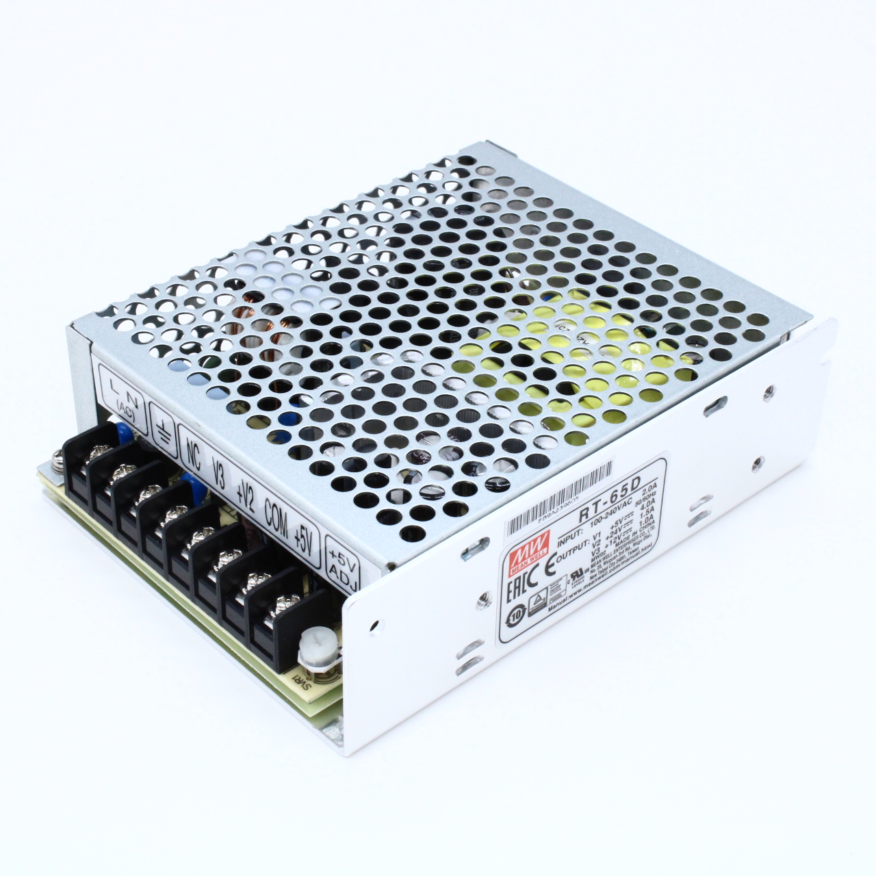 RT-65D - Преобразователь AC/DC в корпусе строенный выход 5В/24В/12В 8A/2A/1A 68Вт 8 выводов