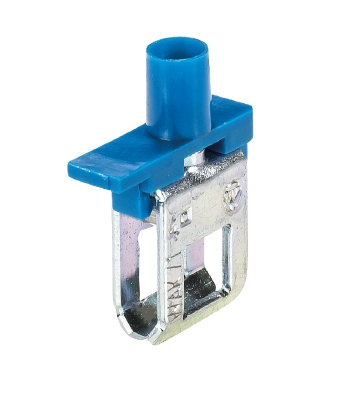 Зажим WAK4/1 BL - Рядная распределительная клемма, тип фиксации провода: винтовой, номинальное сечение: 4 мм кв., цвет: синий, тип монтажа: шина 6х6