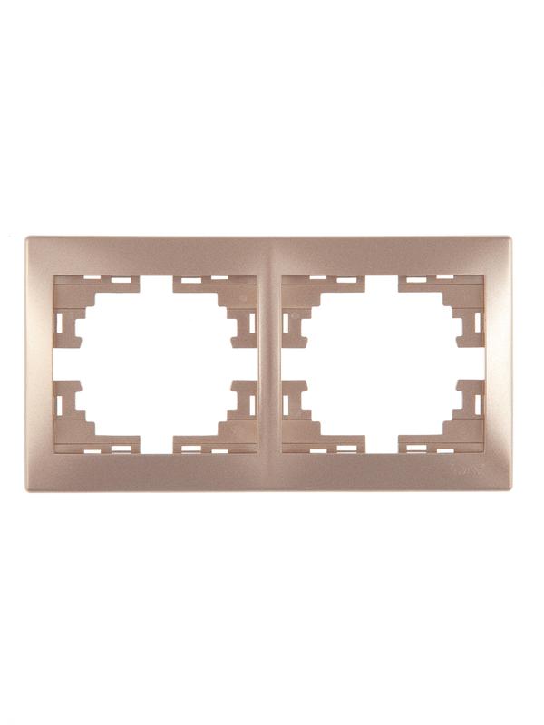 Рамка 2-м Mira горизонт. свет. корич. 701-3100-147