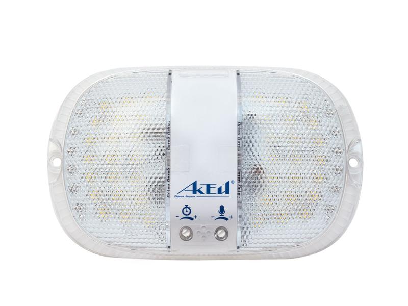 Светильник светодиодный 11Вт IP30 с оптико-акустич. датчиком СА-7012У