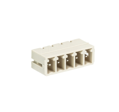Вилка Wiecon 8813 S / 5 W - Вилочный разъем, горизонтальный, на плату, шаг 3,81 мм, 5 полюсов, фиксация на плате пайкой, 250V, 8А, без маркировки, цвет: серый, серия 8813 S W