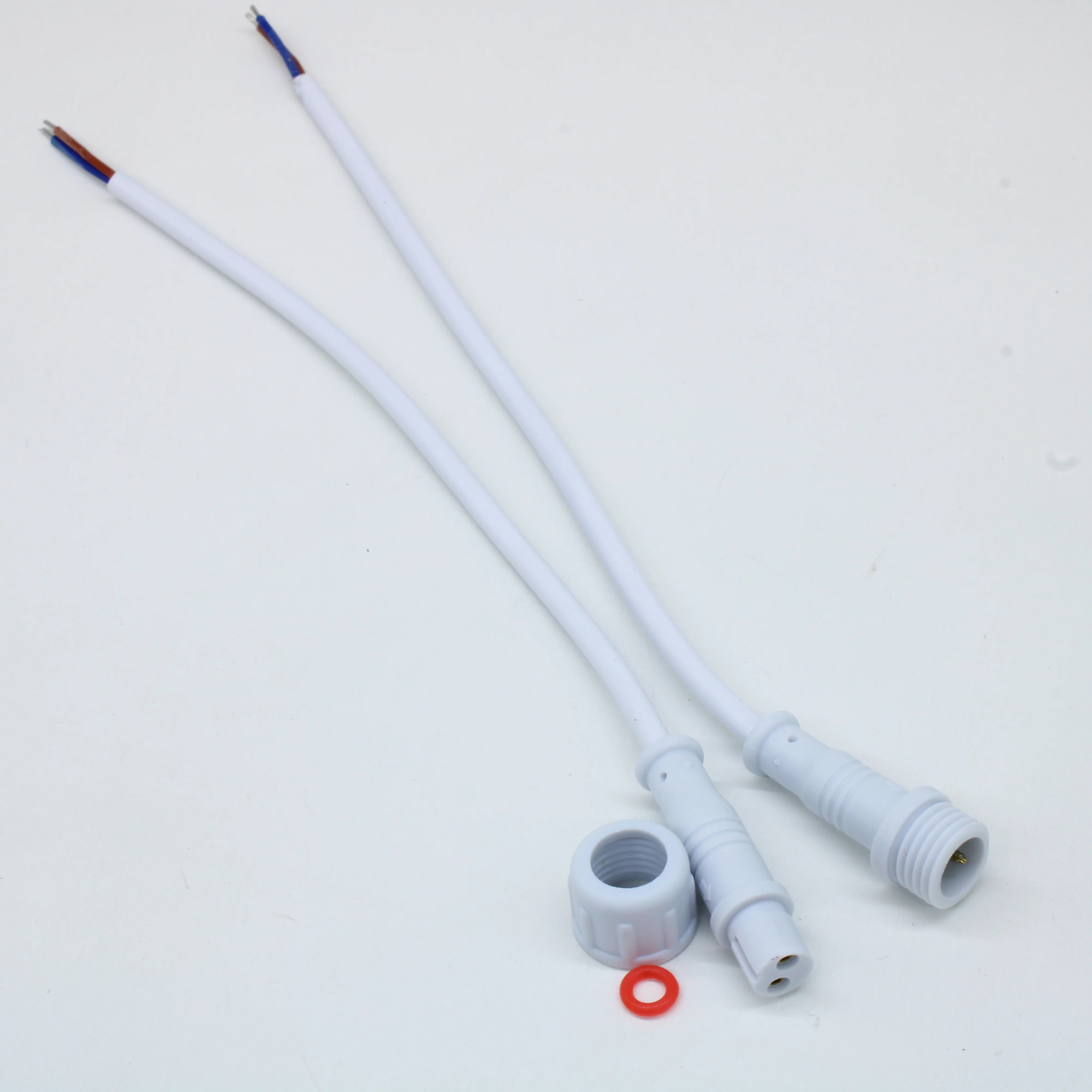 2PIN WP L=40 D=11МM 2*0.3MM2 - Разъём герметичный 2 контакта L=40мм D=11 мм, комплект пара, гнездо+штекер