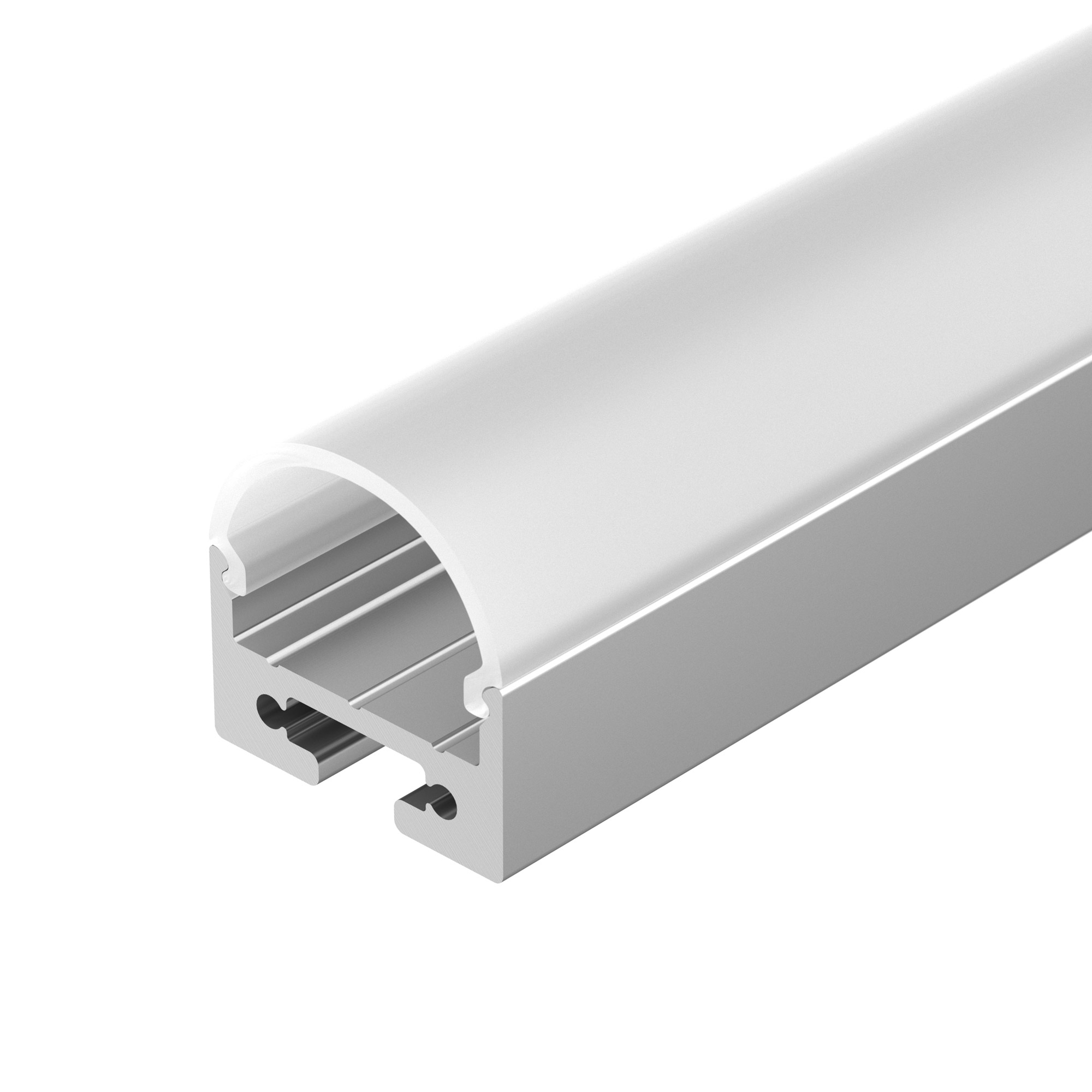 Профиль с экраном SL-LINE-2011M-2500 ANOD+OPAL ROUND 025871 - Комплект с экраном. Алюминиевый анодированный профиль для светодиодных лент и линеек. Габаритные размеры профиля (LхWхH): 2500x20x11 мм. Габаритные размеры профиля с экраном (LхWхH): 2500x20x20