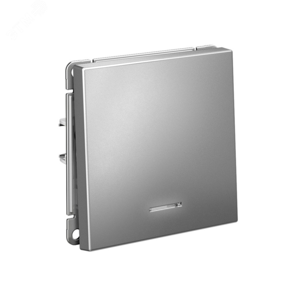 Выключатель 1-кл. ArtGallery (сх. 1а) 10AX с подсветкой механизм сталь SE GAL000913