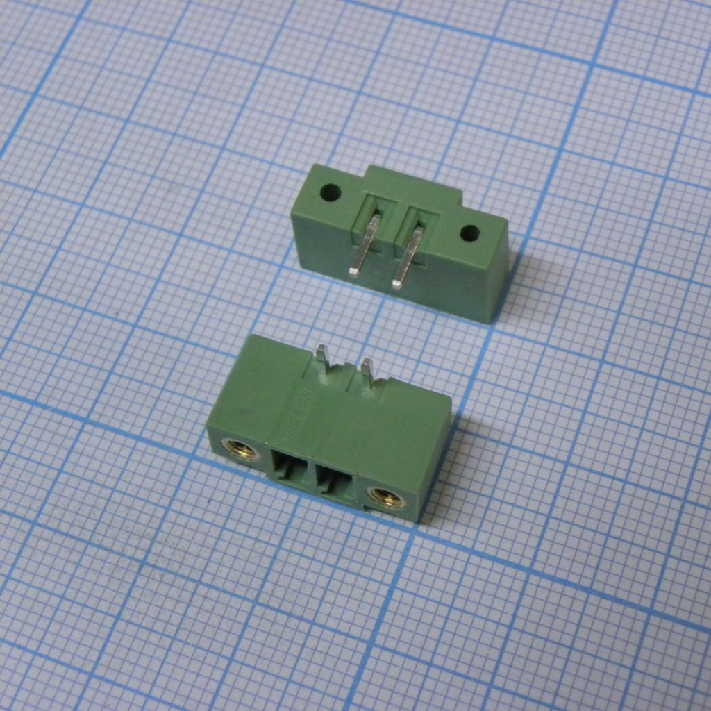 15EDGRM-3.81-02P-14-00A(H) - Разъемный клеммный блок на плату, 2 контакта. Серия 15EDGRM-3.81