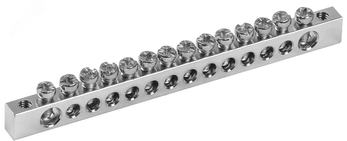 Шина PEN "земля-ноль" 6х9мм 14/2 Ni (14групп/креп. кр.) YNN11-14-100-N