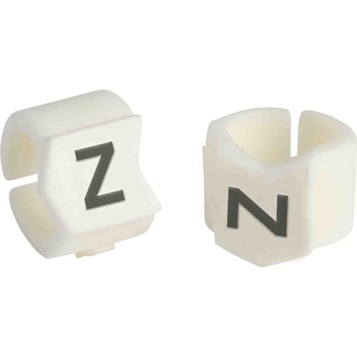 brd133435 - SCN-23-Z клипсы белые, 50шт/упак, для провода 5,9-8,5мм диаметра, легенда Z