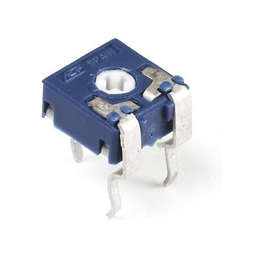 CA6XV5-10KA2020 SNP - Потенциометр с линейной характеристикой 10кОм 0.1Вт ротор - под крестообр отвер, регулировка сверху, 6,5x6,5мм, расстояние между выводами 5,0/5,0мм