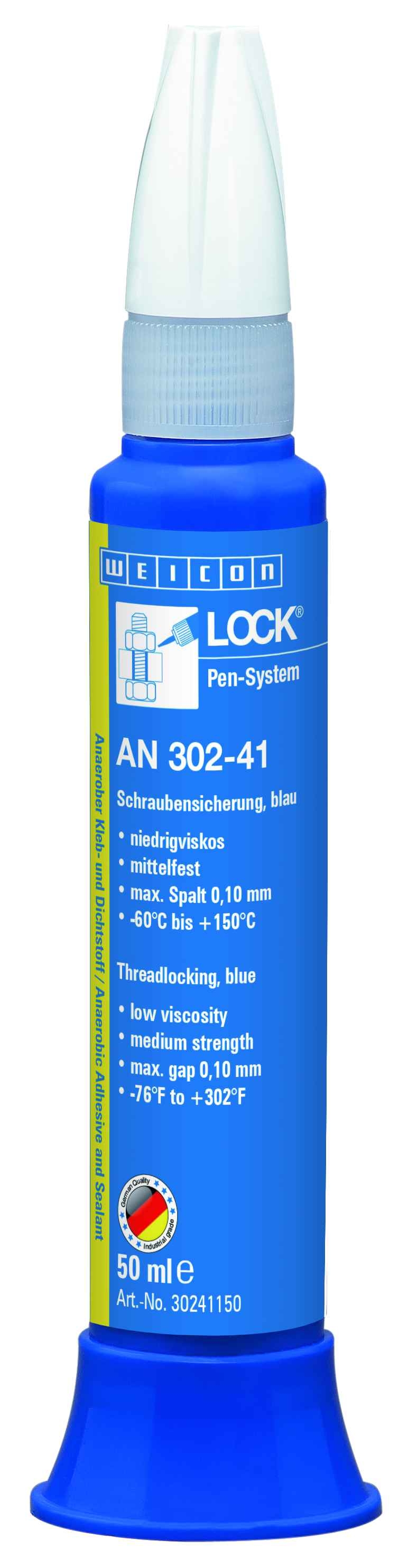 wcn30241150 - 10017873 WEICONLOCK AN 302-41 Фиксатор резьбы (50 мл) для резьбовых соединений малым диаметром. Средняя сила,