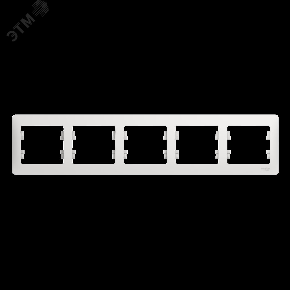 Рамка 5-м Glossa горизонт. бел. SE GSL000105